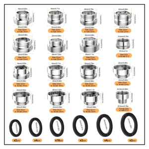 16 Pieces Brass Sink Faucet Adapter Kit for Water Filter, Ionizer, Hose
